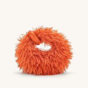 NWOT JW PEI ABACUS FAUX FUR MINI TOP HANDLE BAG - ORANGE